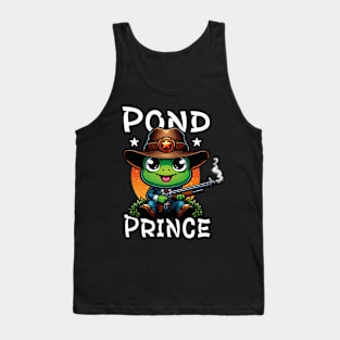 Pond Prince: The Reign of the Cutest Cow Frog (T-Shirt) Tank Top